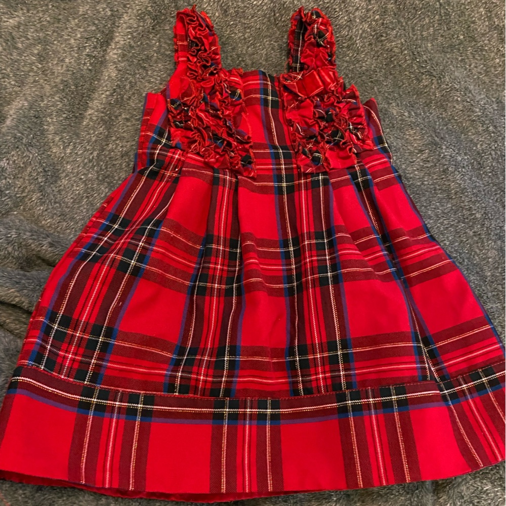 Toddler plaid holiday dress